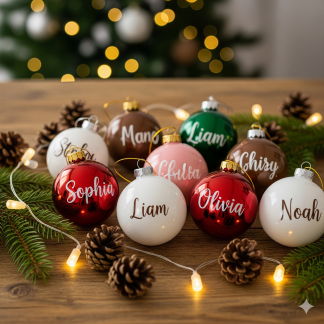 Boule de Noël personnalisé en verre