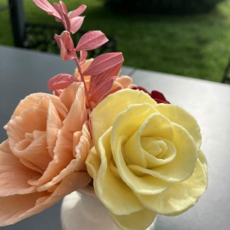 “Anne” bouquet artisanale de fleurs éternelles en porcelaine froide